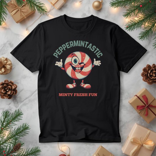 ペパーミンタスティック – キュートクリスマスペパーミントプン トライブレンドＴシャツ