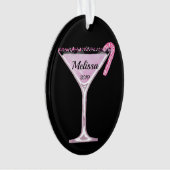 ペパーミンティニカクテパーソナライズされたル オーナメント (正面)