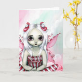 「ペパーミントかわいらし」グリーティングカード カード (黄色い花)