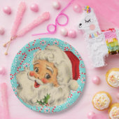 ペパーミントが付いているサンタ ペーパープレート (パーティー)