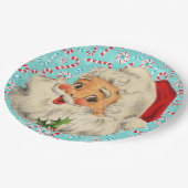 ペパーミントが付いているサンタ ペーパープレート (アングル)