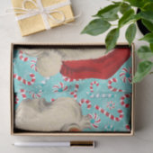 ペパーミントが付いているサンタ 薄葉紙 (ギフト)