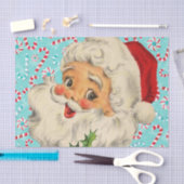 ペパーミントが付いているサンタ 薄葉紙 (クラフト)