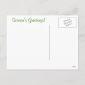 ペパーミントのキャンディと雪の冬のシーン シーズンポストカード (裏面)