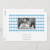 ペパーミントの孔雀パターン休日の写真カード シーズンカード (正面/裏面)