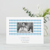 ペパーミントの孔雀パターン休日の写真カード シーズンカード (スタンド正面)