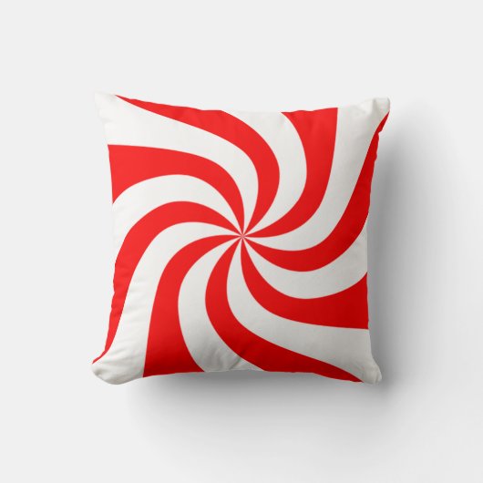 ペパーミントの渦巻きキャンディ クッション (正面)