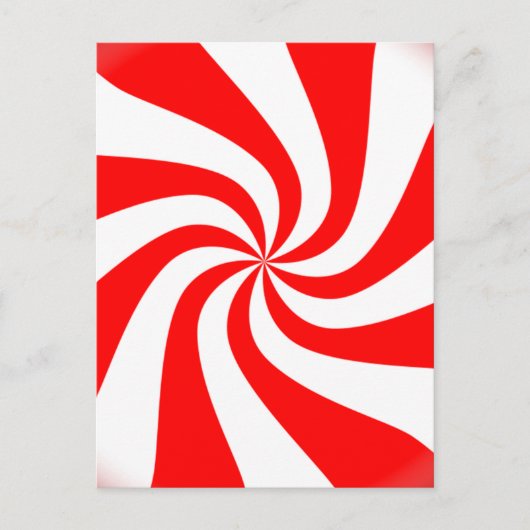ペパーミントの渦巻きキャンディ ポストカード (正面)