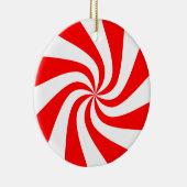 ペパーミントの渦巻のクリスマスのオーナメント セラミックオーナメント (右)