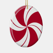 ペパーミントの渦巻のストライプ及びSpearmintキャンデー セラミックオーナメント (右)