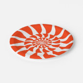 ペパーミントの渦巻の紙皿 ペーパープレート (アングル)