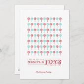 ペパーミントの赤く及び青のパターン（の模様が）あるな休日カード シーズンカード (正面/裏面)