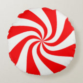 ペパーミントは枕のあたりで渦巻きます ラウンドクッション (正面)