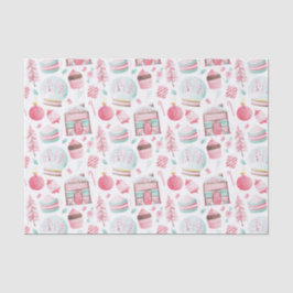 ペパーミントウォーターカラークリスマスティッシュペーパー 薄葉紙