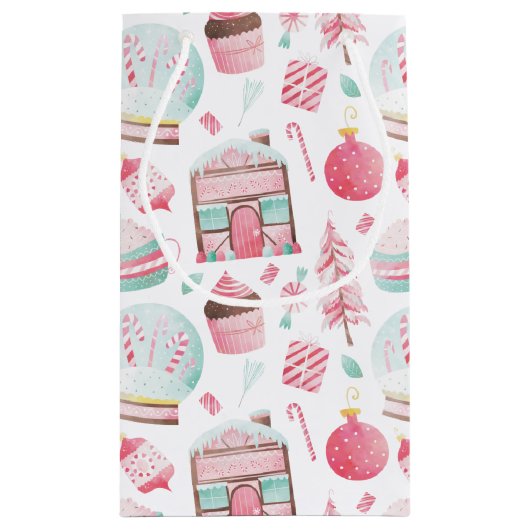 ペパーミントウォーターカラークリスマス抱き枕 スモールペーパーバッグ (裏面)