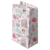 ペパーミントウォーターカラークリスマス抱き枕 スモールペーパーバッグ (正面アングル)