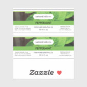 ペパーミントエッセンシャル油フレグランスボトルラベル シール (シート)