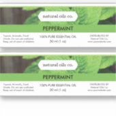 ペパーミントエッセンシャル油フレグランスボトルラベル シール (正面)