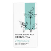 ペパーミントオーガニックハーブティーのビジネスラベル ラベル (正面)