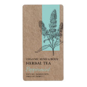 ペパーミントオーガニックハーブティーKraftビジネスラベル ラベル (正面)