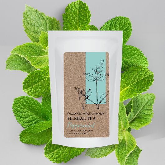 ペパーミントオーガニックハーブティーKraftビジネスラベル ラベル