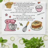 ペパーミントカリカリタルトレシピ図解入りの、写真付きの食器洗い キッチンタオル (折り畳み)