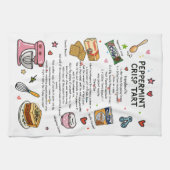 ペパーミントカリカリタルトレシピ図解入りの、写真付きの食器洗い キッチンタオル (横)