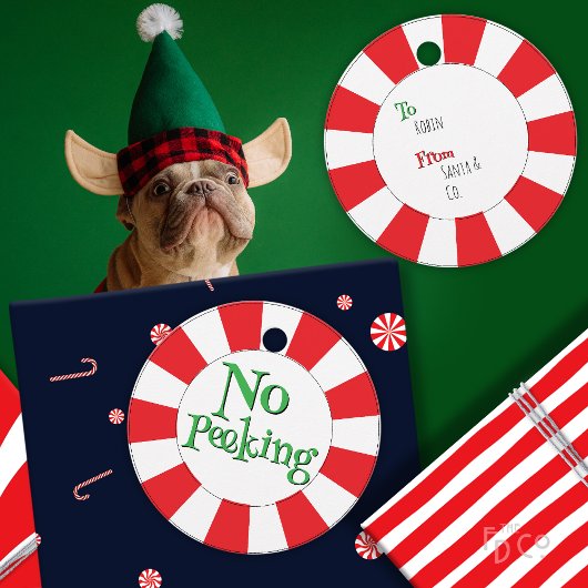 ペパーミントキャンディのピーキング！かわいいおもしろいギフトラベル フェイバータグ