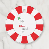 ペパーミントキャンディのピーキング！かわいいおもしろいギフトラベル フェイバータグ (裏面)