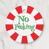 ペパーミントキャンディのピーキング！かわいいおもしろいギフトラベル フェイバータグ (正面)