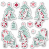 ペパーミントキャンディキャッツのステッカーシート シール (正面)