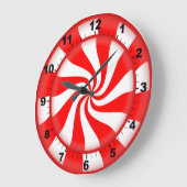 ペパーミントキャンディクロック ラージ壁時計 (傾斜)