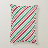 ペパーミントキャンディストライプー用杖の枕 アクセントクッション (裏面(縦))