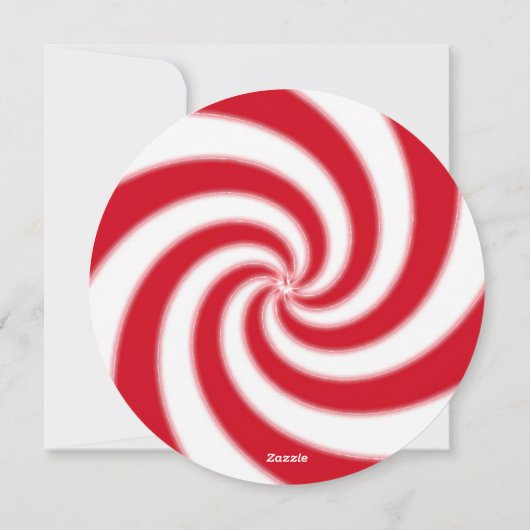 ペパーミントキャンディスワール写真クリスマスカード シーズンカード (裏面)