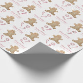 ペパーミントキャンディズジンジャーブレッドハッピーホリデイズ ラッピングペーパー (角)