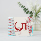 ペパーミントキャンディテーブル番号カード ポストカード (スタンド正面)