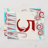 ペパーミントキャンディテーブル番号カード ポストカード (正面/裏面)