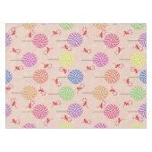 ペパーミントキャンディミンツクリスマスキャンディカン テーブルクロス (正面(横))