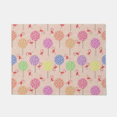 ペパーミントキャンディミンツクリスマスキャンディカン ドアマット (正面)