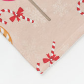 ペパーミントキャンディミンツクリスマスキャンディカン フリースブランケット (角)