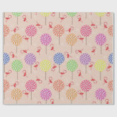 ペパーミントキャンディミンツクリスマスキャンディカン ラッピングペーパー (フラット)