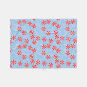 ペパーミントキャンディミンツクリスマス フリースブランケット (正面(横))