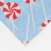 ペパーミントキャンディミンツクリスマス フリースブランケット (角)