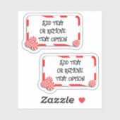 ペパーミントキャンディラベルクリスマス シール (シート)