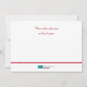 ペパーミントキャンディレッドアンドブルーホリデーフォトカード シーズンカード (裏面)