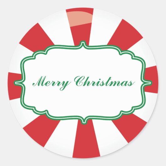 ペパーミントキャンディーギフトステッカー ラウンドシール (正面)