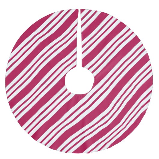 ペパーミントキャンディーケーンクリスマスツリースカート ブラッシュドポリエステルツリースカート (正面)