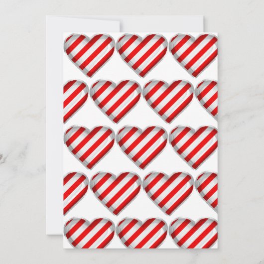 ペパーミントキャンディーケーンバルーンストクリスマス誕生日 招待状 (裏面)