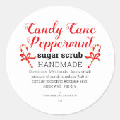 ペパーミントキャンディーケーンホームメイドシュガースクラブカスタム ラウンドシール (正面)