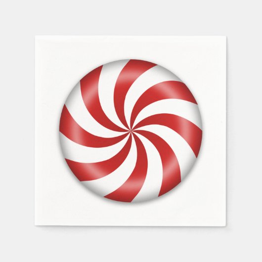 ペパーミントキャンディーペーパーナプキン スタンダードカクテルナプキン (正面)